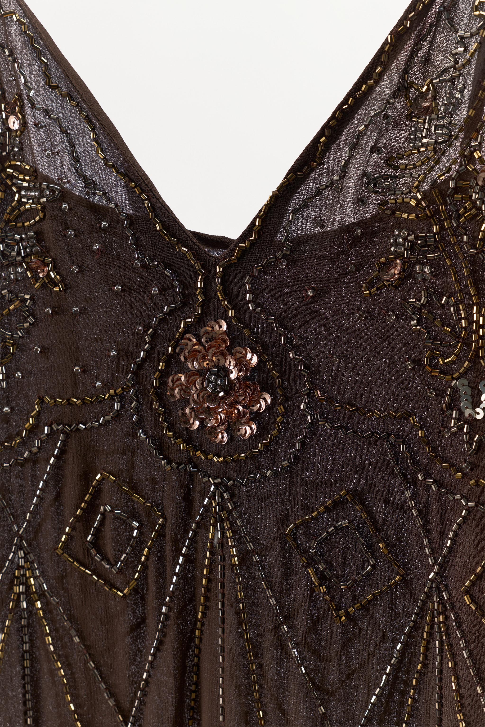 ROBE GEORGETTE PAILLETTES FANTAISIE